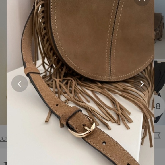 Zara Suede Leather Crissbody Bag With Fringes 🤎Rare Bag and Beautiful Design 🤎 - Picture 4 of 5